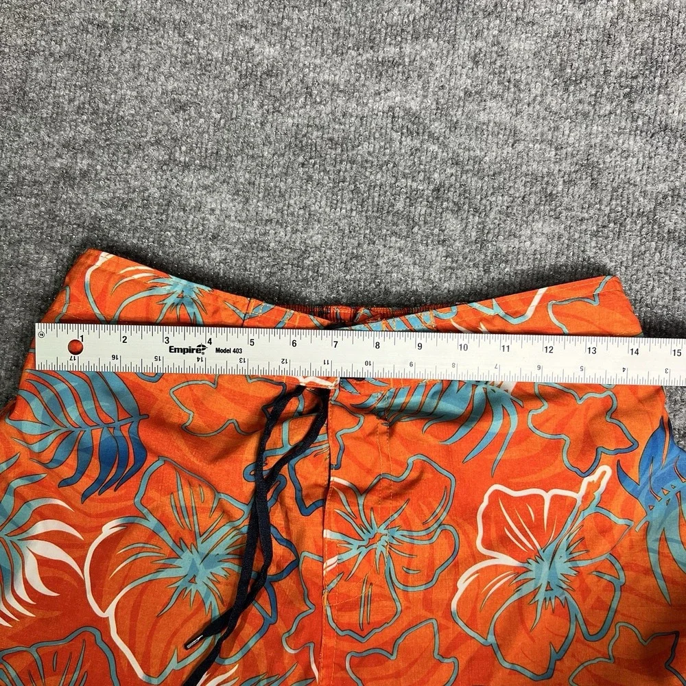 Speedo Swim Trunks Lot (2) Boy's M Blue‎ Orange Tropical Print